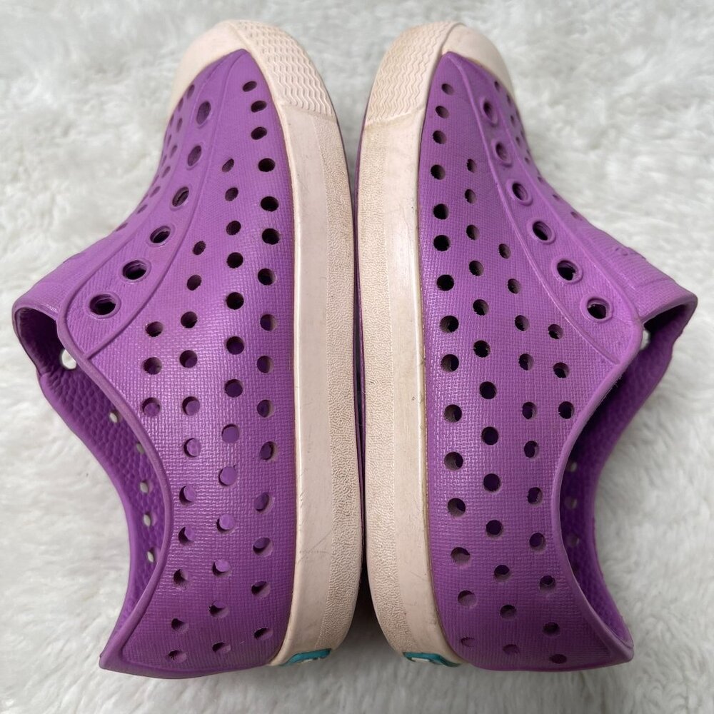 Native Kid's Purple Jefferson Rubber Washable Sneakers Slip On Shoes Size 7 - Picture 2 of 10